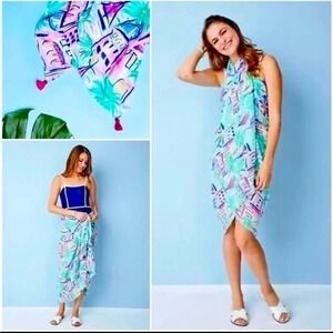 Stella &‎ Dot Womens NWOT 40"x64" Pareo/wrap/scarf in Palm City 100% Modal